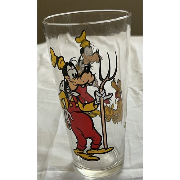 Pepsi Goofy Pluto Glass LOT 4 1978 Walt Disney Productions Happy Birthday Mickey - Picture 3 of 10